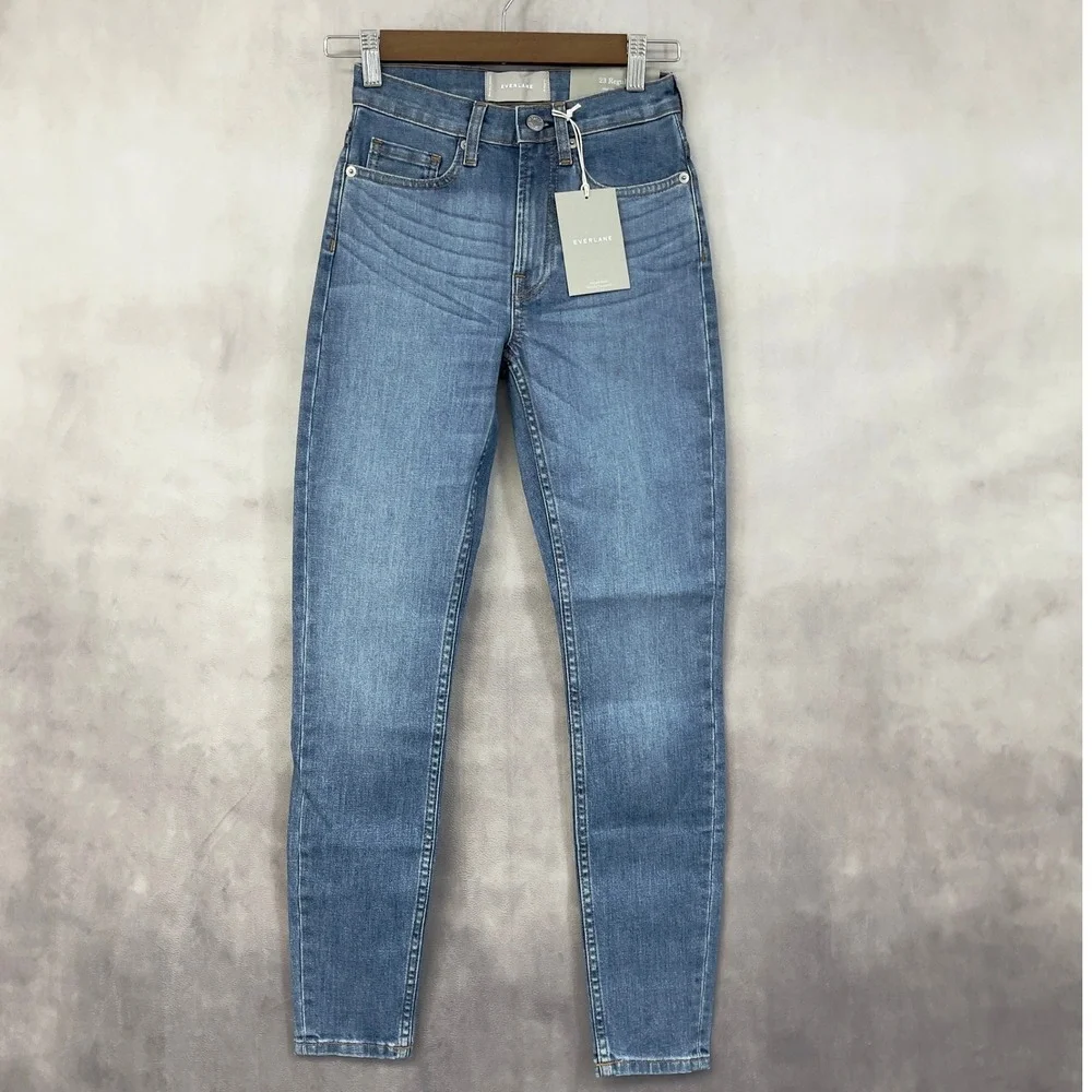 Everlane High Rise Skinny Jeans Womens 23 Stretch Minimalist Indie‎ Clean Girl